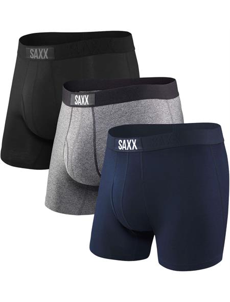Saxx Mens Ultra Boxer Brief with Fly - Pack of 3